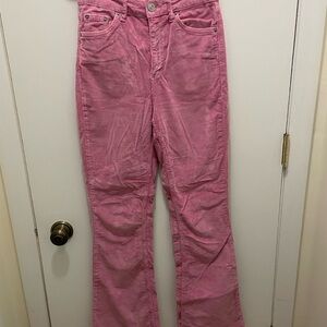 BDG Pink Corduroy Flare Pants